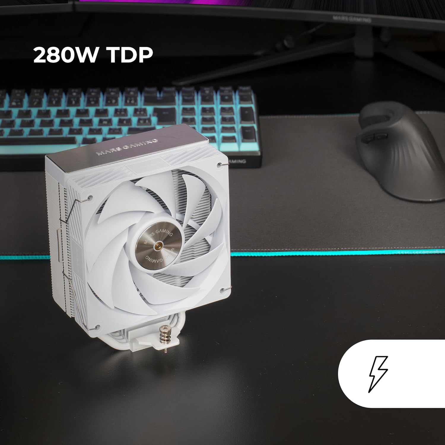 Ventilador com Dissipador Mars Gaming MCPU-X5/ 12cm/ Branco - Imagem 2