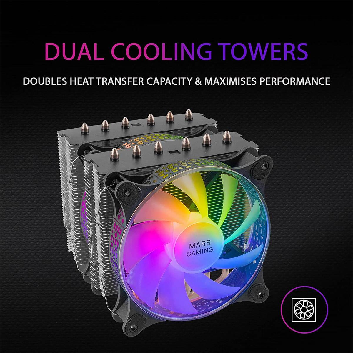 Ventilador com Dissipador Mars Gaming MCPU-XT/ 12cm - Imagem 3