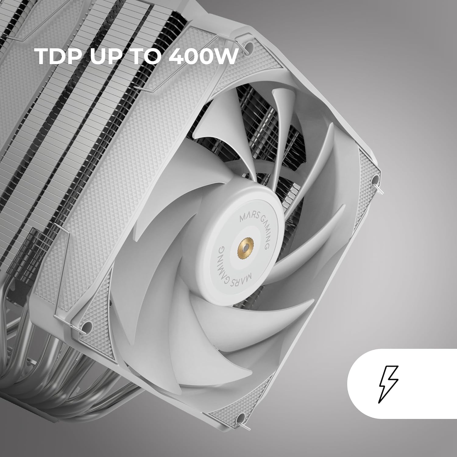 Ventoinha com Dissipador Mars Gaming MCPU-XU9/ 12cm/ Branco - Imagem 3
