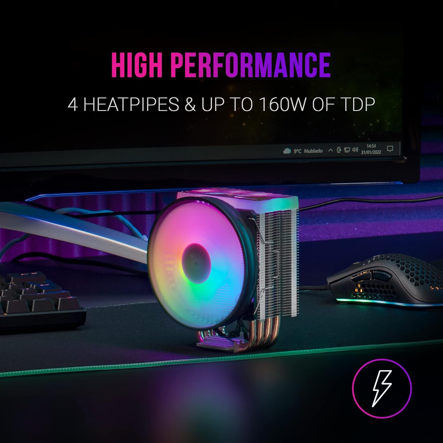 Ventilador com Dissipador Mars Gaming MCPU44/ 11cm - Imagem 2