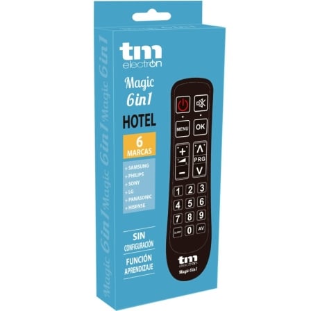 Comando Universal TM Electron Magic Hotel 6 em 1 para Samsung LG Sony Panasonic Philips Hisense Preto - Imagem 5