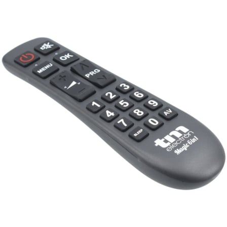 Comando Universal TM Electron Magic Hotel 6 em 1 para Samsung LG Sony Panasonic Philips Hisense Preto