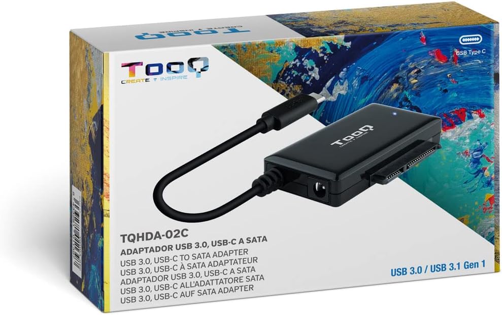Adaptador para Discos Rígidos 2.5"/3.5" TooQ TQHDA-02C/ USB Tipo-C Macho - SATA - Imagem 7