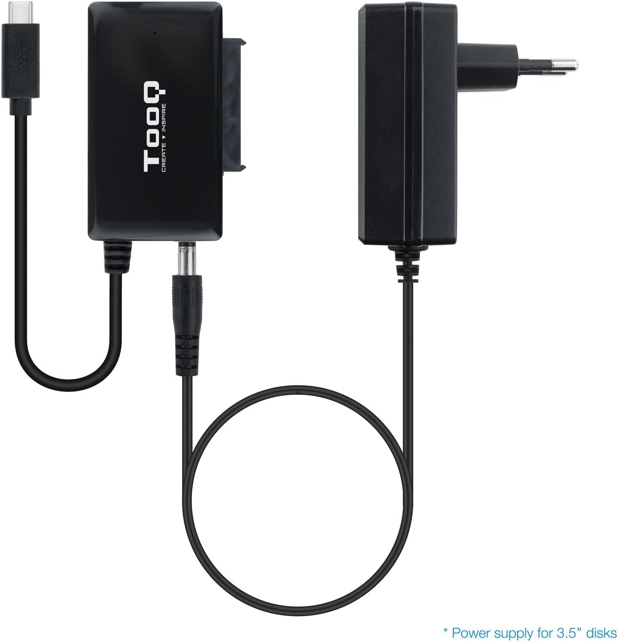 Adaptador para Discos Rígidos 2.5"/3.5" TooQ TQHDA-02C/ USB Tipo-C Macho - SATA - Imagem 2