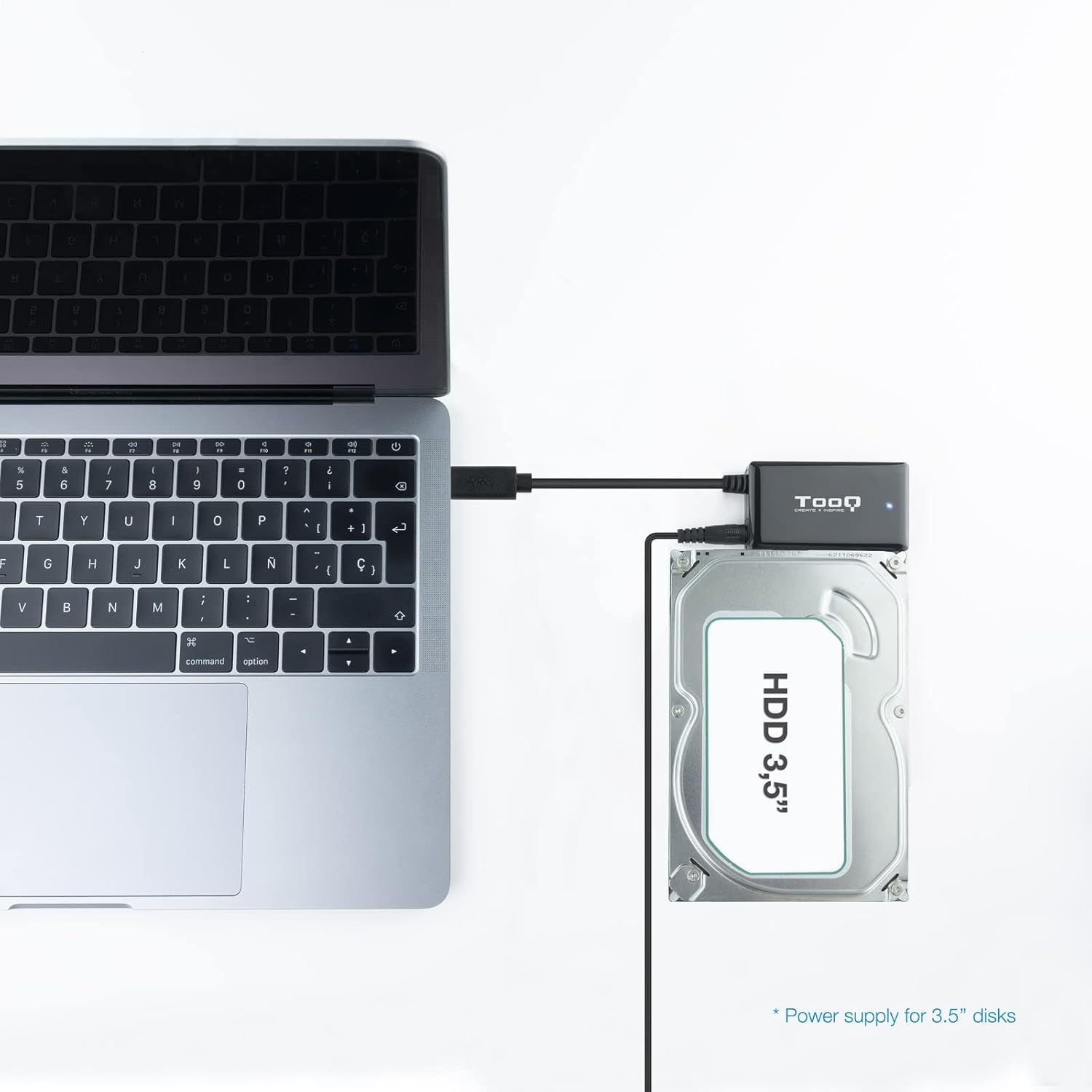 Adaptador para Discos Rígidos 2.5"/3.5" TooQ TQHDA-02C/ USB Tipo-C Macho - SATA - Imagem 6