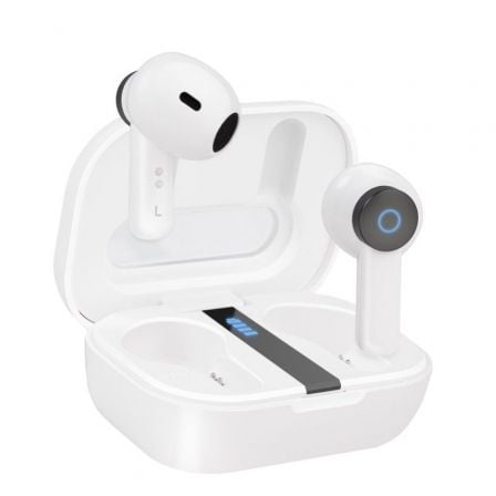 Auriculares Bluetooth TooQ Bender TQBWH-0031W Bluetooth 5.1 Autonomia 4h Estojo de Carga 250mAh USB-C Branco