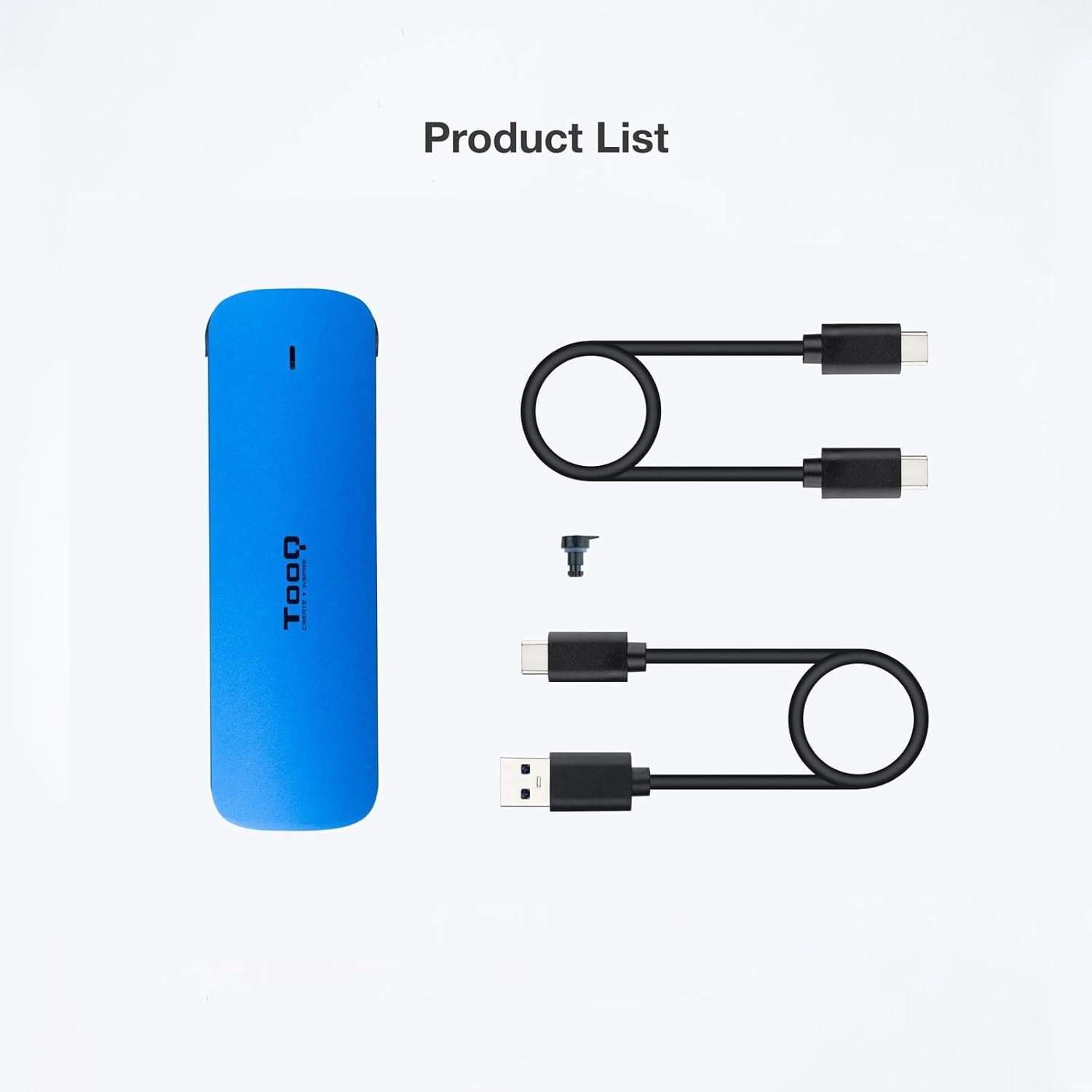 Caixa Externa para Disco SSD M.2 NVMe TooQ TQE-2201BL/ USB 3.1 Gen1/ Sem parafusos - Imagem 6