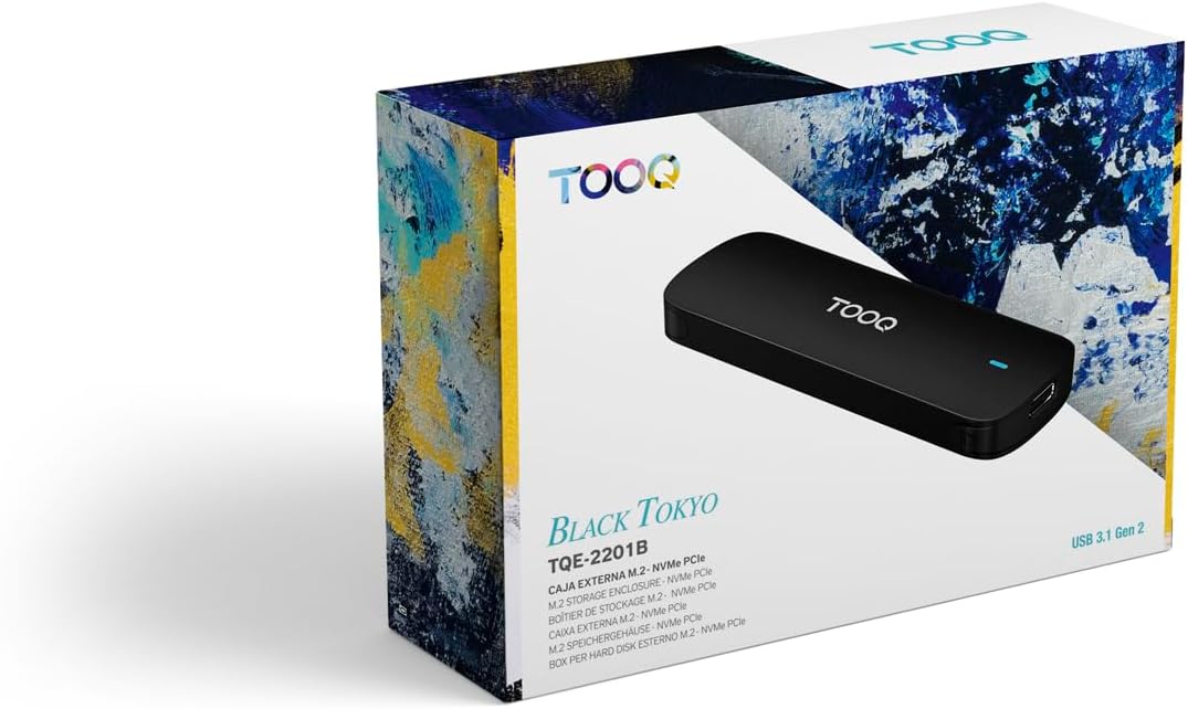 Caixa Externa para Disco SSD M.2 NVMe TooQ TQE-2201B/ USB 3.1 Gen2/ Sem parafusos - Imagem 7