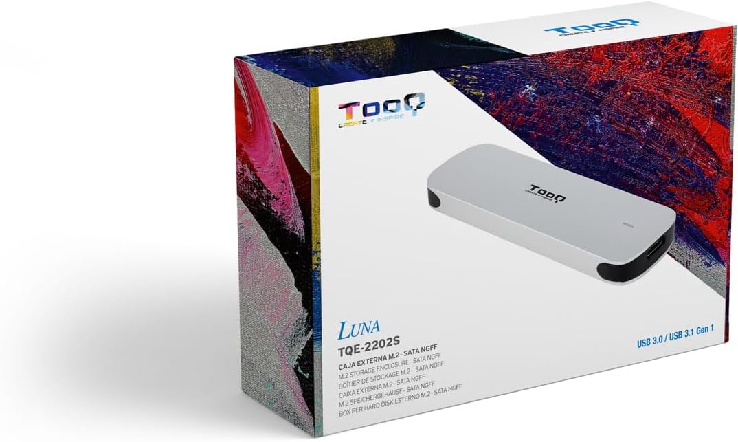 Caixa Externa para Disco SSD M.2 TooQ TQE-2202S/ USB 3.1 Gen1/ Sem parafusos - Imagem 7