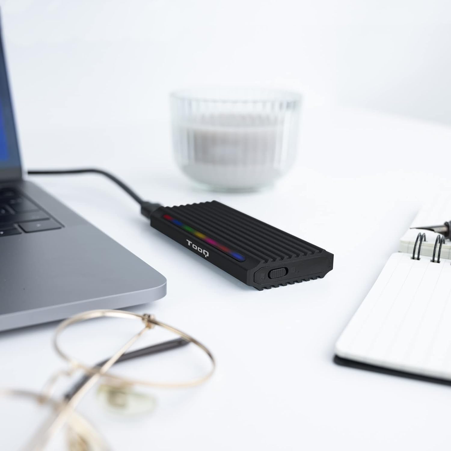 Caixa Externa para Disco SSD M.2 NVMe TooQ TQE-2222B/ USB 3.1 Gen2/ Sem parafusos - Imagem 6