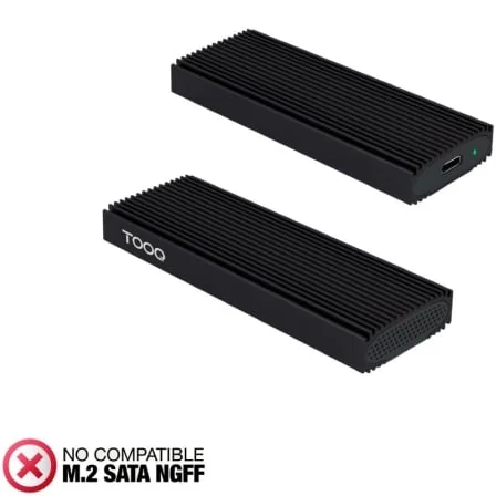 Caixa Externa TOOQ TQE-2230B para SSD M.2 NVMe USB 3.1 Gen 2 10 Gbps até 8TB Alumínio Preto - Imagem 2