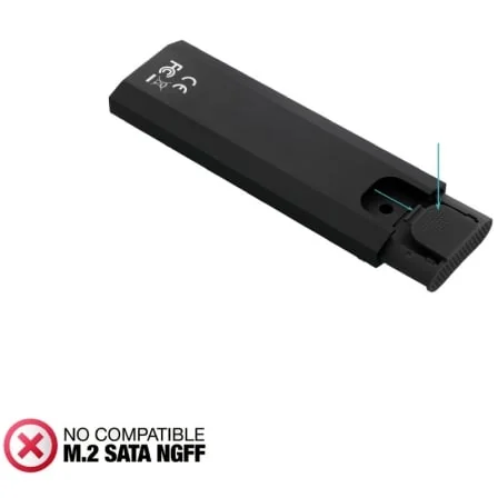 Caixa Externa TooQ TQE-2231B para SSD M.2 NVMe USB 3.1 Gen 2 10Gbps Alumínio Preto - Imagem 4