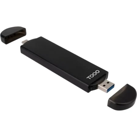 Caixa Externa TooQ TQE-2240B para SSD M.2 NVMe e SATA USB-C 3.2 Gen2 10Gbps Preto - Imagem 2