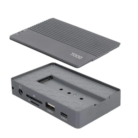 Docking Station TooQ TQE-2242G com Caixa SSD M.2 NVMe/SATA USB-C 10-em-1 HDMI 4K RJ45 PD 100W - Imagem 3