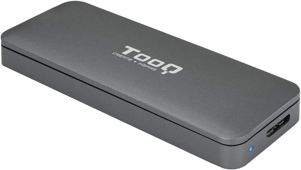 Caixa Externa para Disco SSD M.2 SATA TooQ TQE-2281G/ USB 3.0/ Sem parafusos