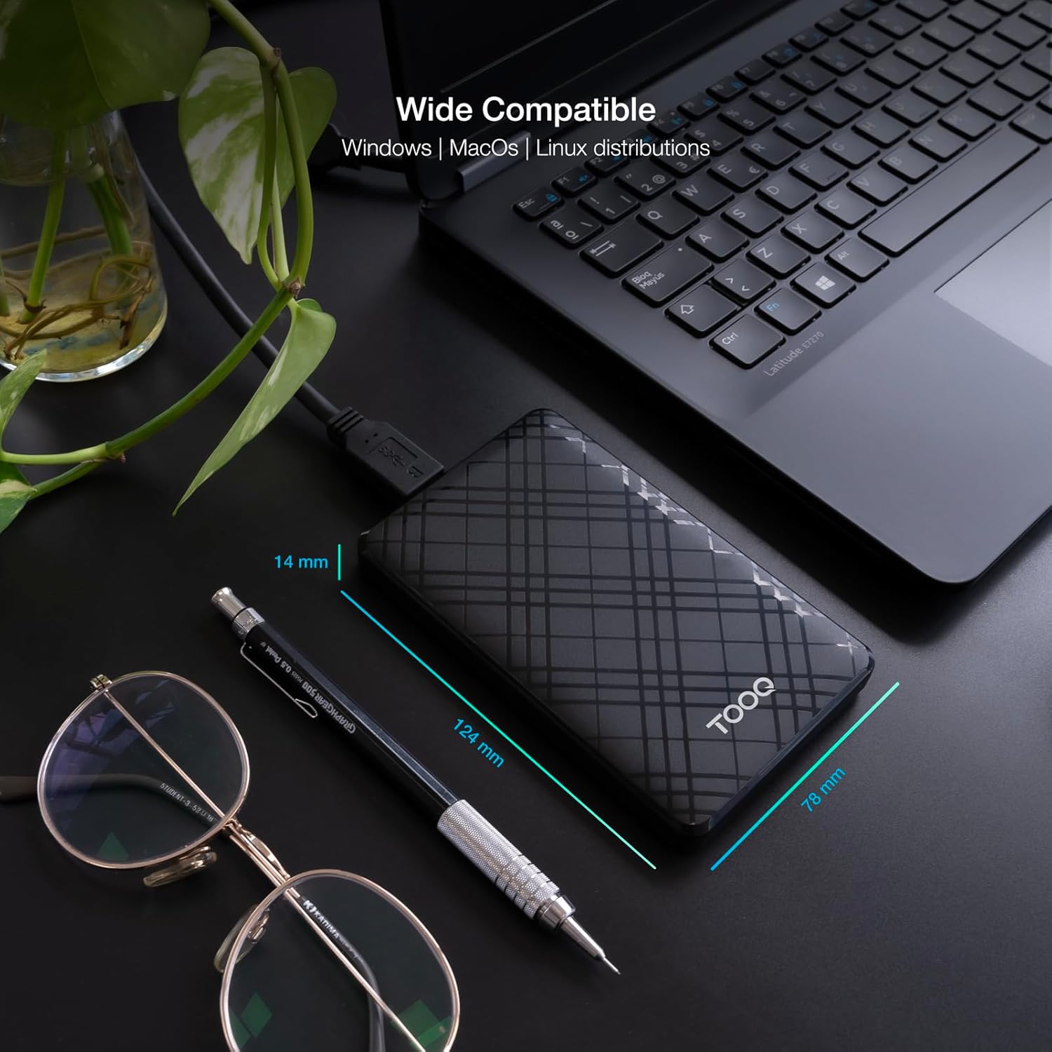 Caixa Externa para Disco Rígido de 2.5" TooQ TQE-2500B/ USB 3.1/ Sem Parafusos - Imagem 5