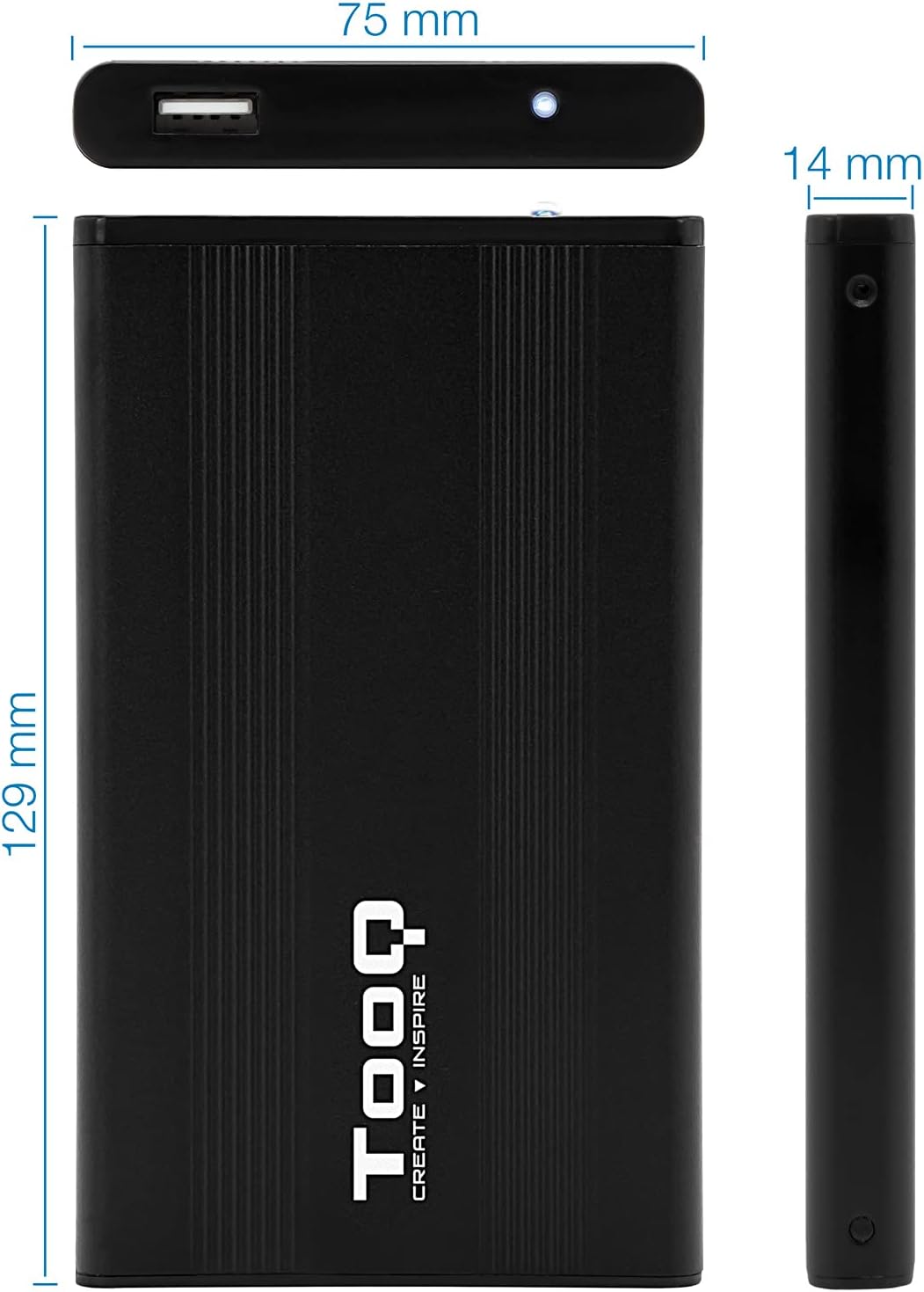 Caja Externa para Disco Duro de 2.5" TooQ TQE-2510B/ USB 2.0 - Imagem 3