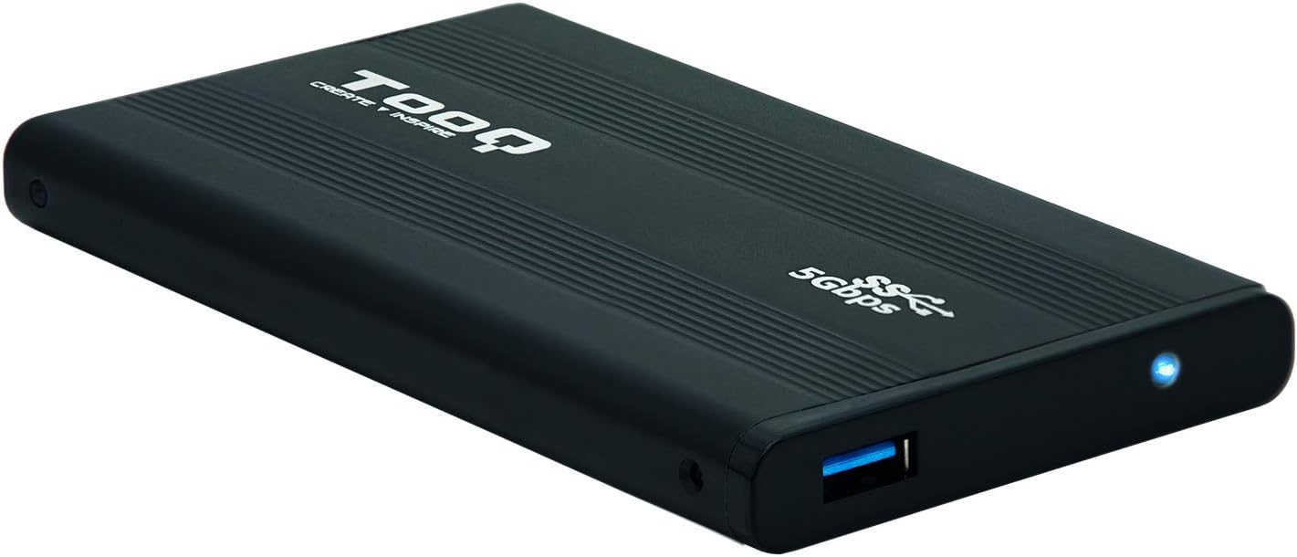 Caixa Externa para Disco Rígido de 2.5" TooQ TQE-2524B/ USB 3.1