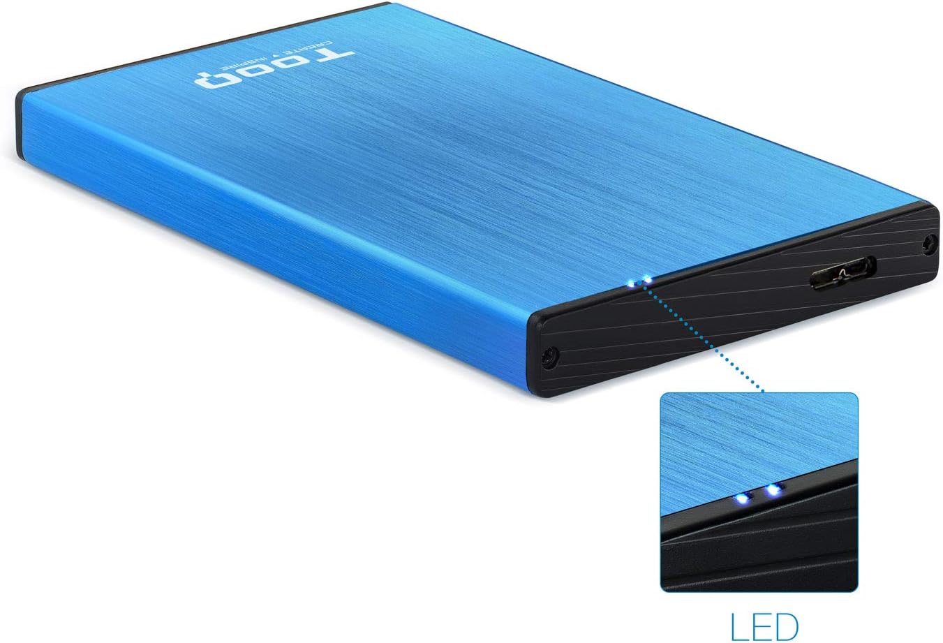 Caixa Externa para Disco Rígido de 2.5" TooQ TQE-2527BL/ USB 3.1 - Imagem 2