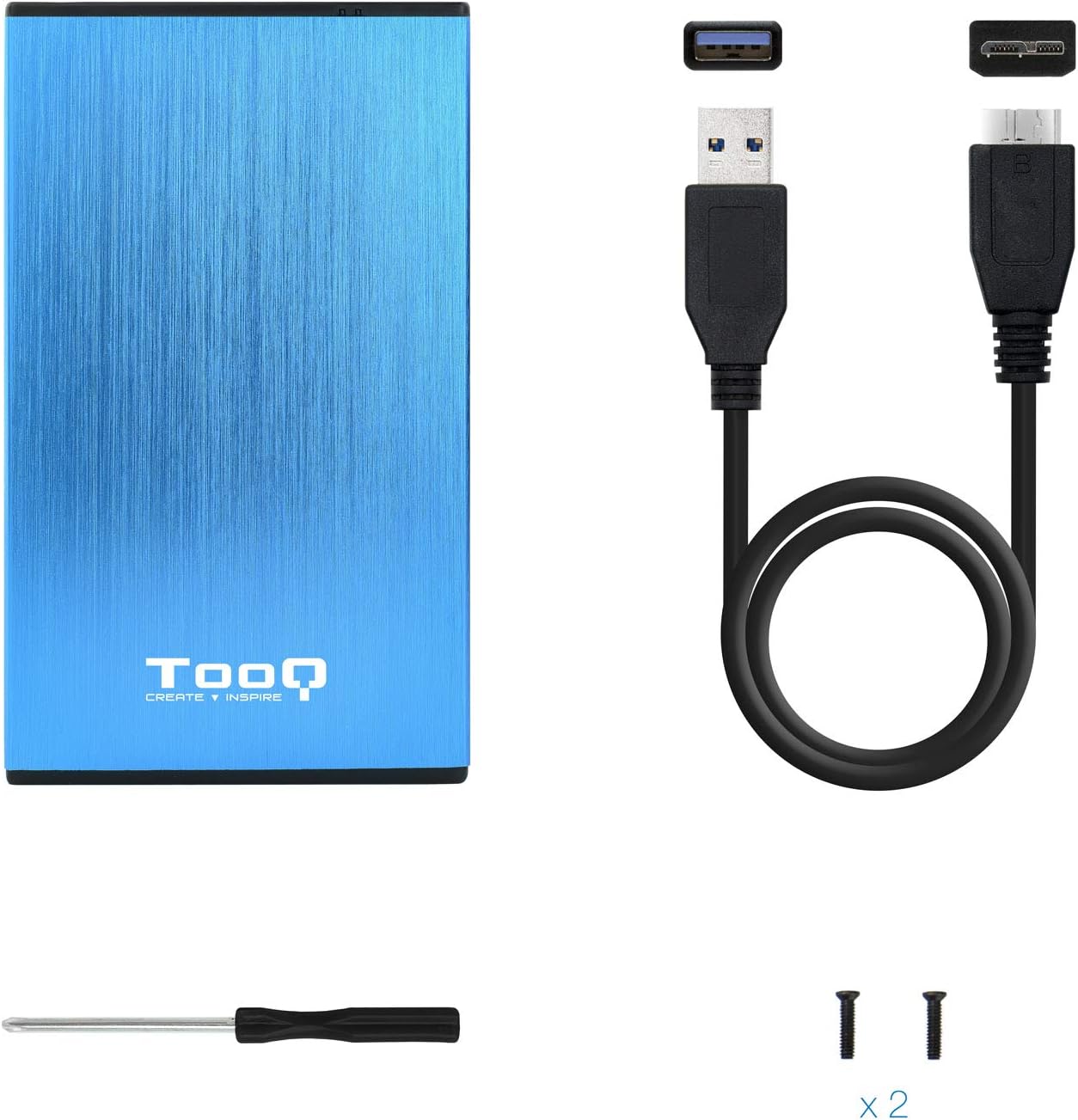 Caixa Externa para Disco Rígido de 2.5" TooQ TQE-2527BL/ USB 3.1 - Imagem 6