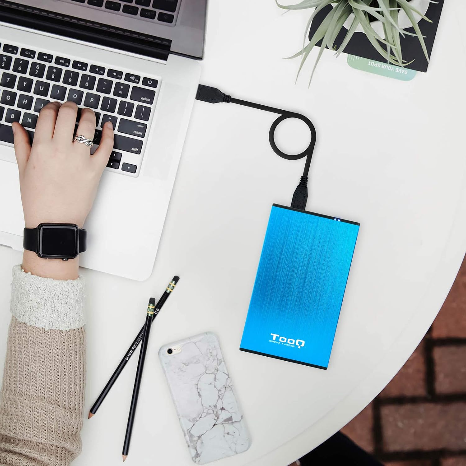 Caixa Externa para Disco Rígido de 2.5" TooQ TQE-2527BL/ USB 3.1 - Imagem 7