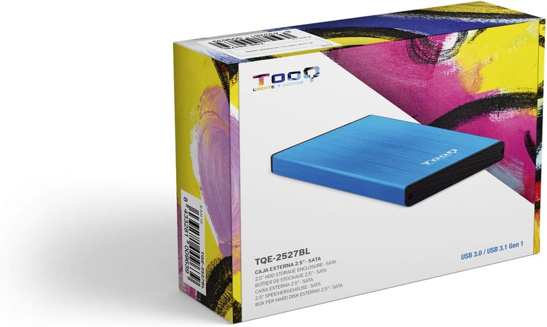 Caixa Externa para Disco Rígido de 2.5" TooQ TQE-2527BL/ USB 3.1 - Imagem 9