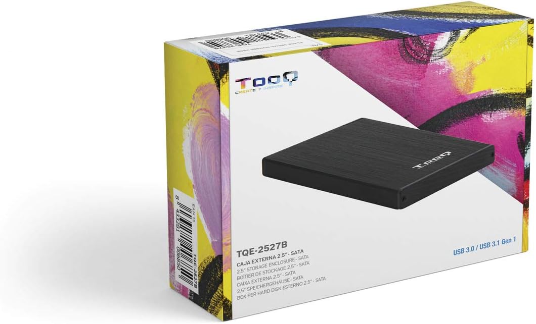 Caixa Externa para Disco Rígido de 2.5" TooQ TQE-2527B/ USB 3.1 - Imagem 7
