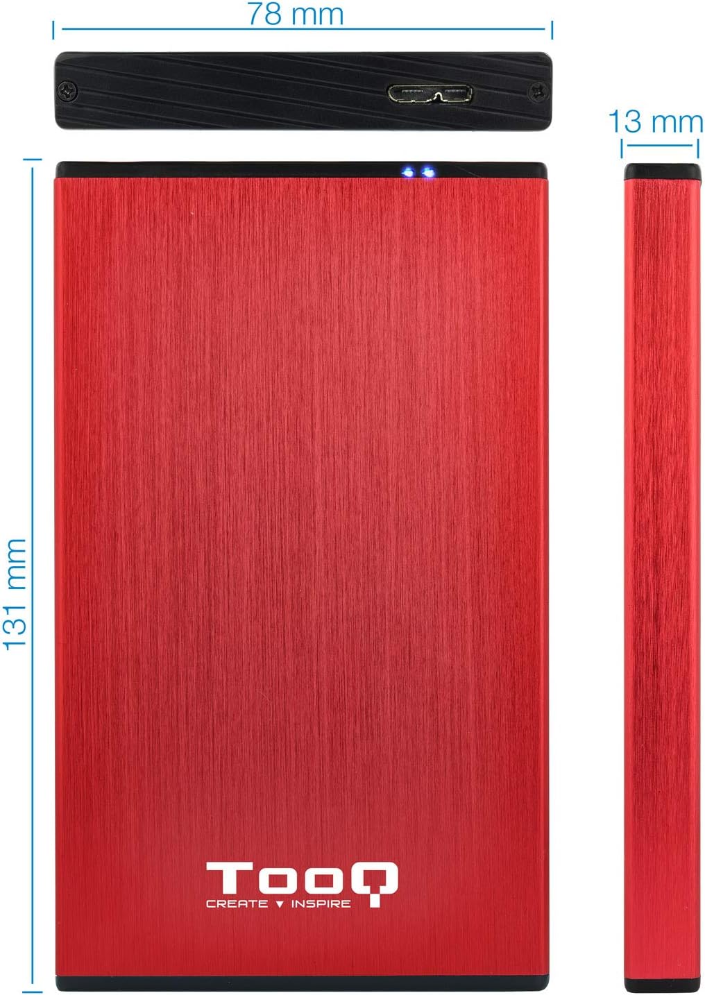 Caixa Externa para Disco Rígido de 2.5" TooQ TQE-2527R/ USB 3.1 - Imagem 3
