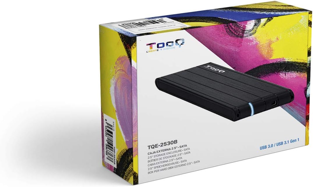 Caixa Externa para Disco Rígido de 2.5" TooQ TQE-2530B/ USB 3.1 - Imagem 7