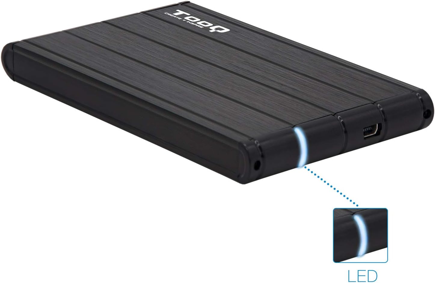 Caixa Externa para Disco Rígido de 2.5" TooQ TQE-2530B/ USB 3.1 - Imagem 2