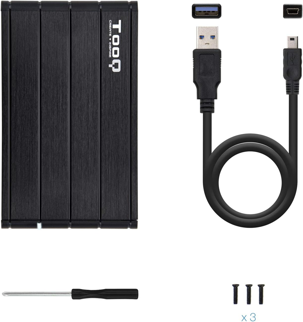 Caixa Externa para Disco Rígido de 2.5" TooQ TQE-2530B/ USB 3.1 - Imagem 6