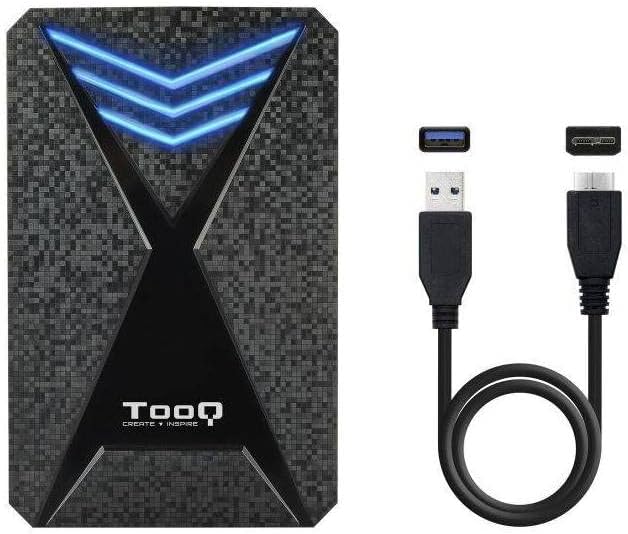 Caixa Externa Gaming para Disco Rígido de 2.5" TooQ TQE-2550BL/ USB 3.1/ Sem parafusos - Imagem 4