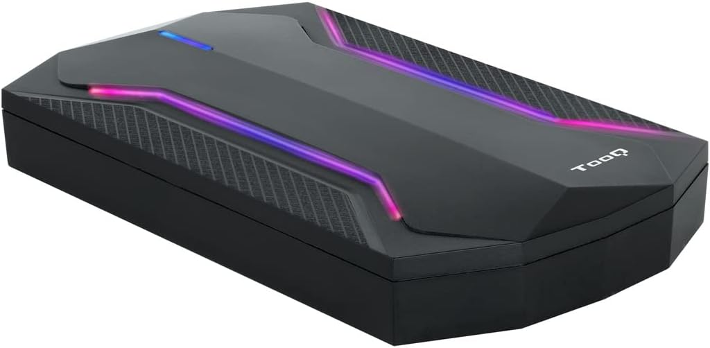 Caixa Externa Gaming para Disco Rígido de 2.5" TooQ TQE-2599RGB/ USB 3.1/ Sem parafusos