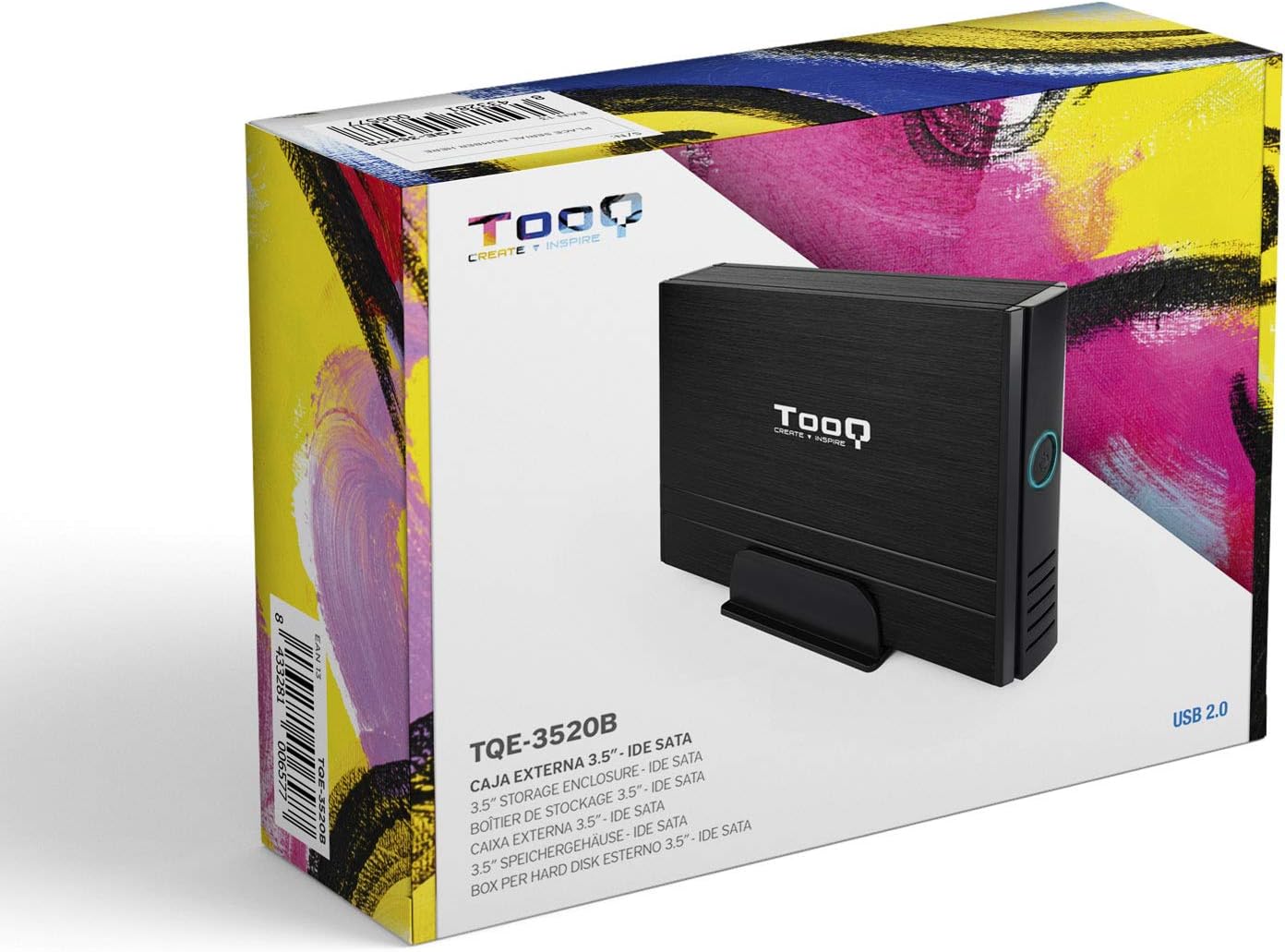 Caixa Externa para Disco Rígido de 3.5" TooQ TQE-3520B/ USB 2.0 - Imagem 6