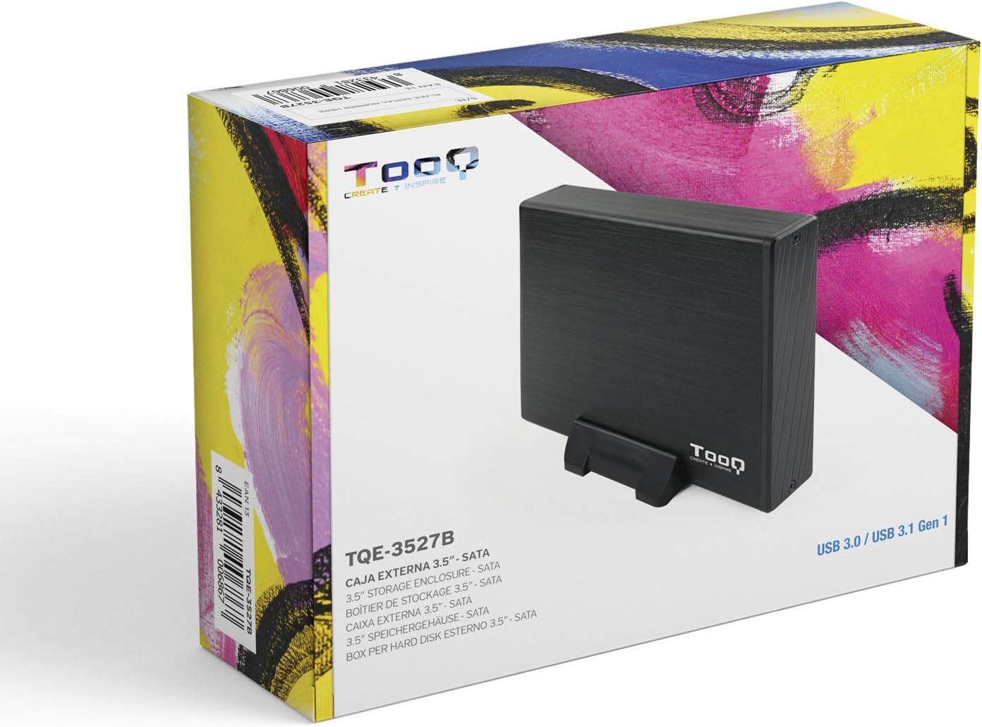 Caixa Externa para Disco Rígido de 3.5" TooQ TQE-3527B/ USB 3.1 - Imagem 6