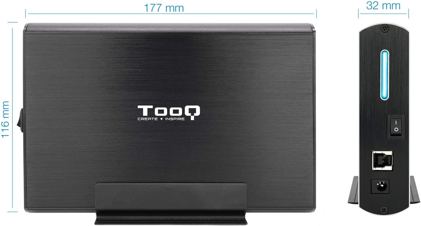 Caixa Externa para Disco Rígido de 3.5" TooQ TQE-3531B/ USB 2.0 - Imagem 4
