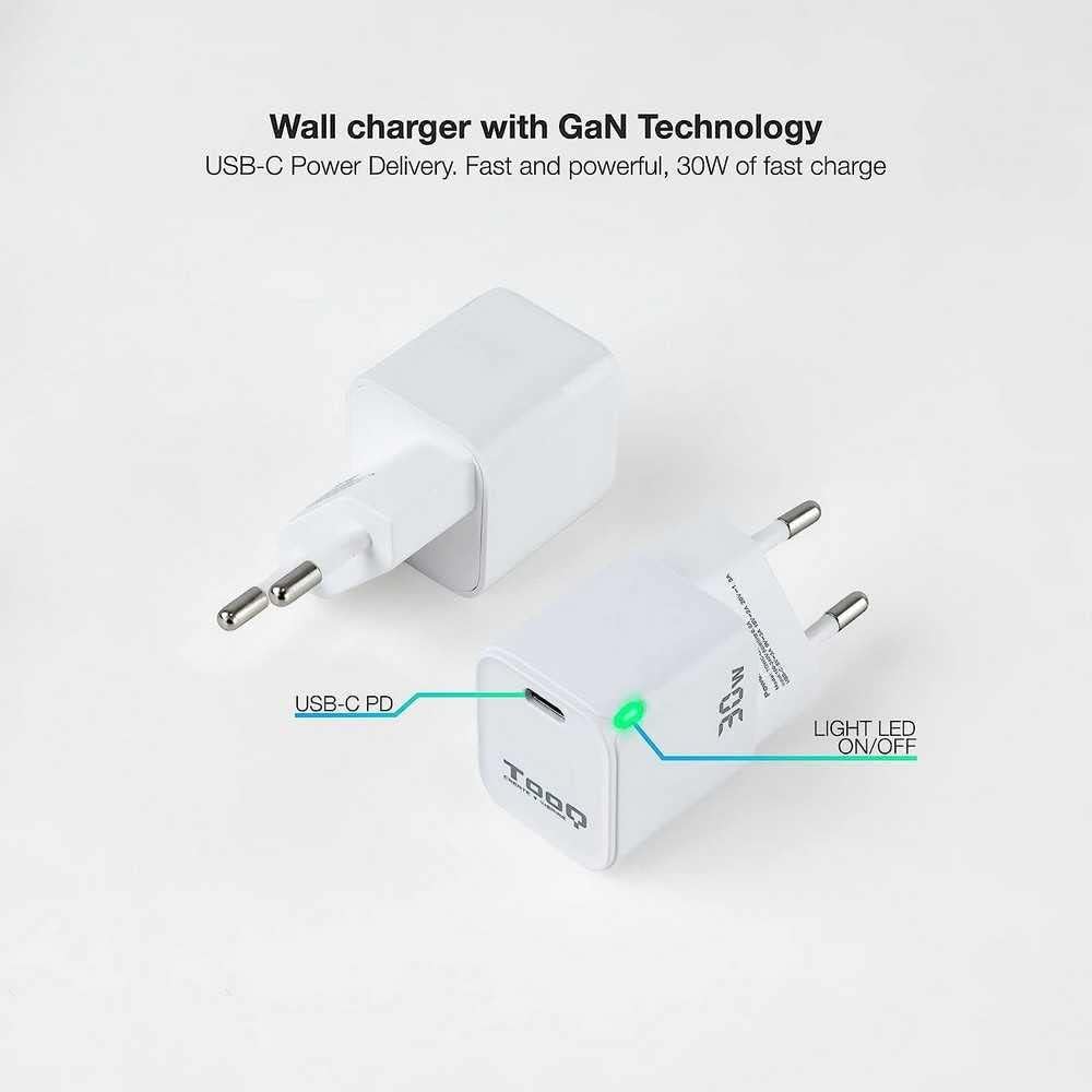 Carregador de Parede GaN TooQ TQWC-GANPD30WT/ 1xUSB Tipo-C/ 30W - Imagem 2