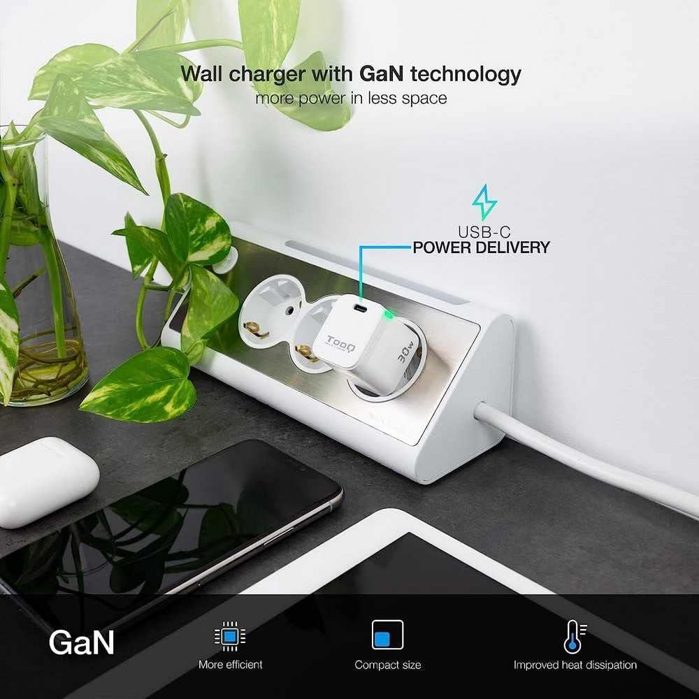 Carregador de Parede GaN TooQ TQWC-GANPD30WT/ 1xUSB Tipo-C/ 30W - Imagem 4
