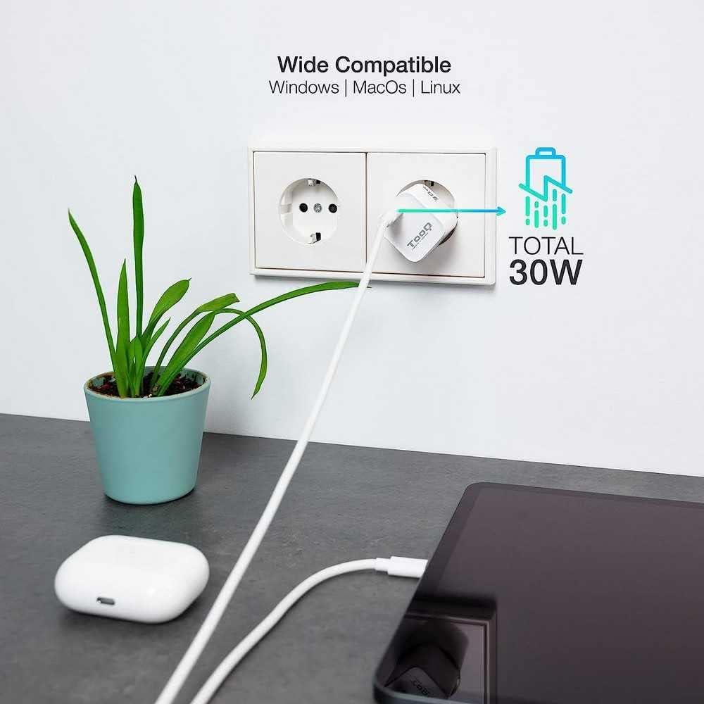 Carregador de Parede GaN TooQ TQWC-GANPD30WT/ 1xUSB Tipo-C/ 30W - Imagem 5