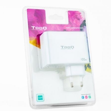 Carregador de Parede GaN TooQ TQWC-GANQC2PD100W/ 2xUSB Tipo-C/ 1xUSB/ 100W - Imagem 3