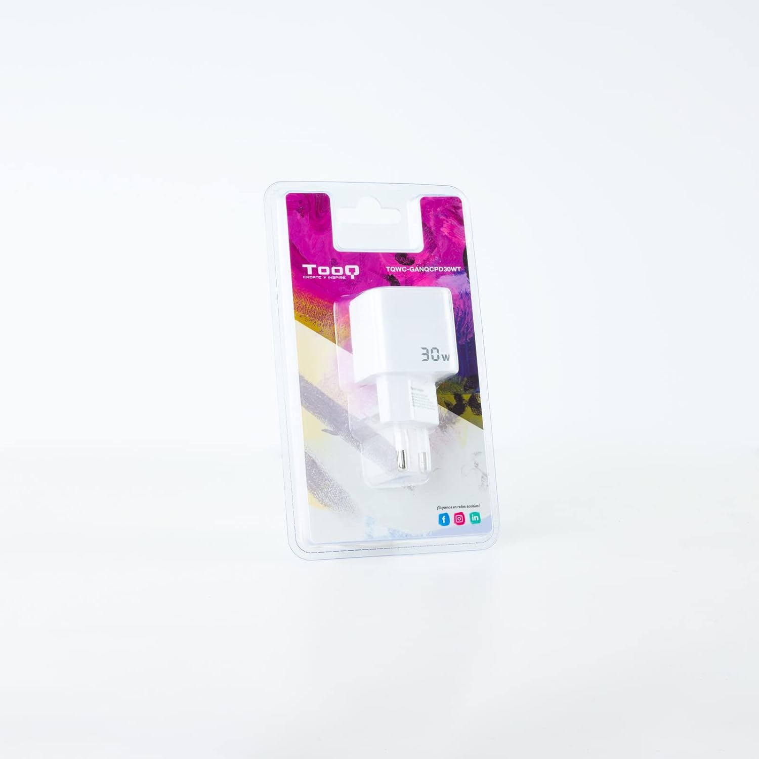 Carregador de Parede GaN TooQ TQWC-GANQCPD30WT/ 1xUSB Tipo-C/ 1xUSB/ 30W - Imagem 6