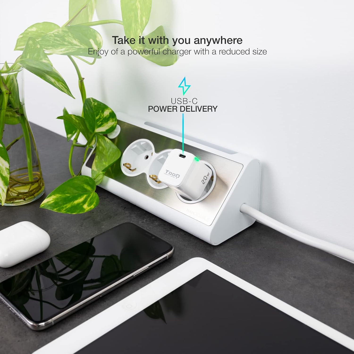 Carregador de Parede TooQ TQWC-PD20WT/ 1xUSB Tipo-C/ 20W/ Branco - Imagem 5