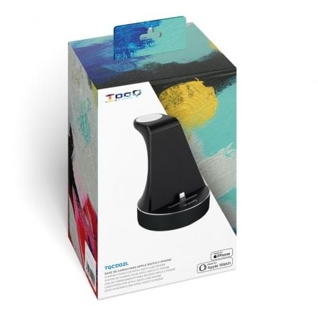 Base de Carga TooQ TQCD02L MFI para Apple Watch e iPhone Lightning 23W Preto - Imagem 5