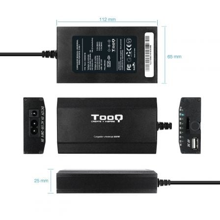 Carregador de Portátil TooQ TQLC-100BS01M/ 100W/ Manual/ 12 Conectores/ Voltagem 12-24V/ 1 USB - Imagem 3