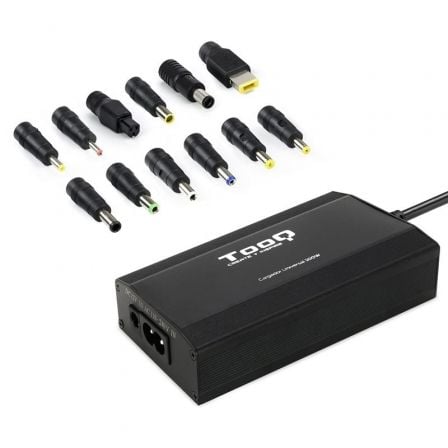 Carregador de Portátil TooQ TQLC-100BS01M/ 100W/ Manual/ 12 Conectores/ Voltagem 12-24V/ 1 USB
