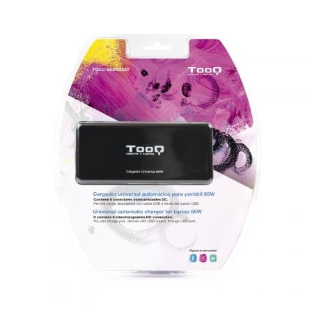 Carregador de Portátil TooQ TQLC-65BS02AT/ 65W/ Automático/ 8 Conectores/ Voltagem 18.5-20V/ 1 USB - Imagem 5