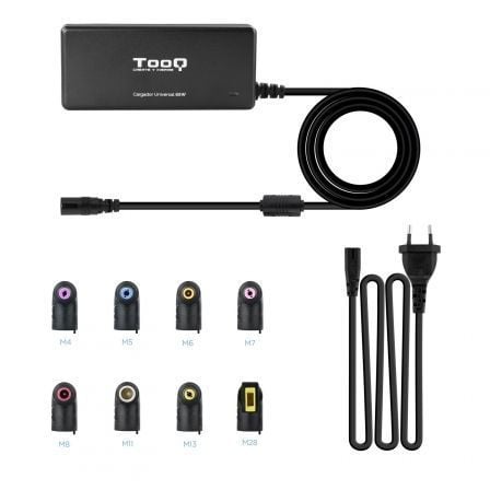 Carregador de Portátil TooQ TQLC-65BS02AT/ 65W/ Automático/ 8 Conectores/ Voltagem 18.5-20V/ 1 USB - Imagem 4