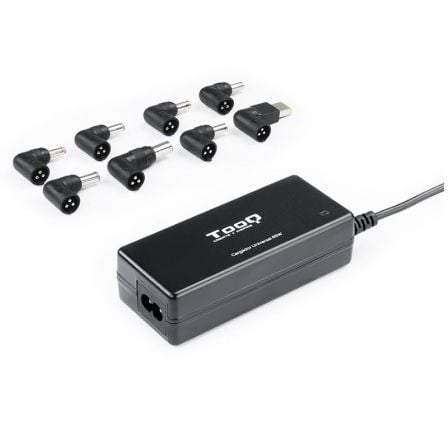 Carregador de Portátil TooQ TQLC-65BS02AT/ 65W/ Automático/ 8 Conectores/ Voltagem 18.5-20V/ 1 USB