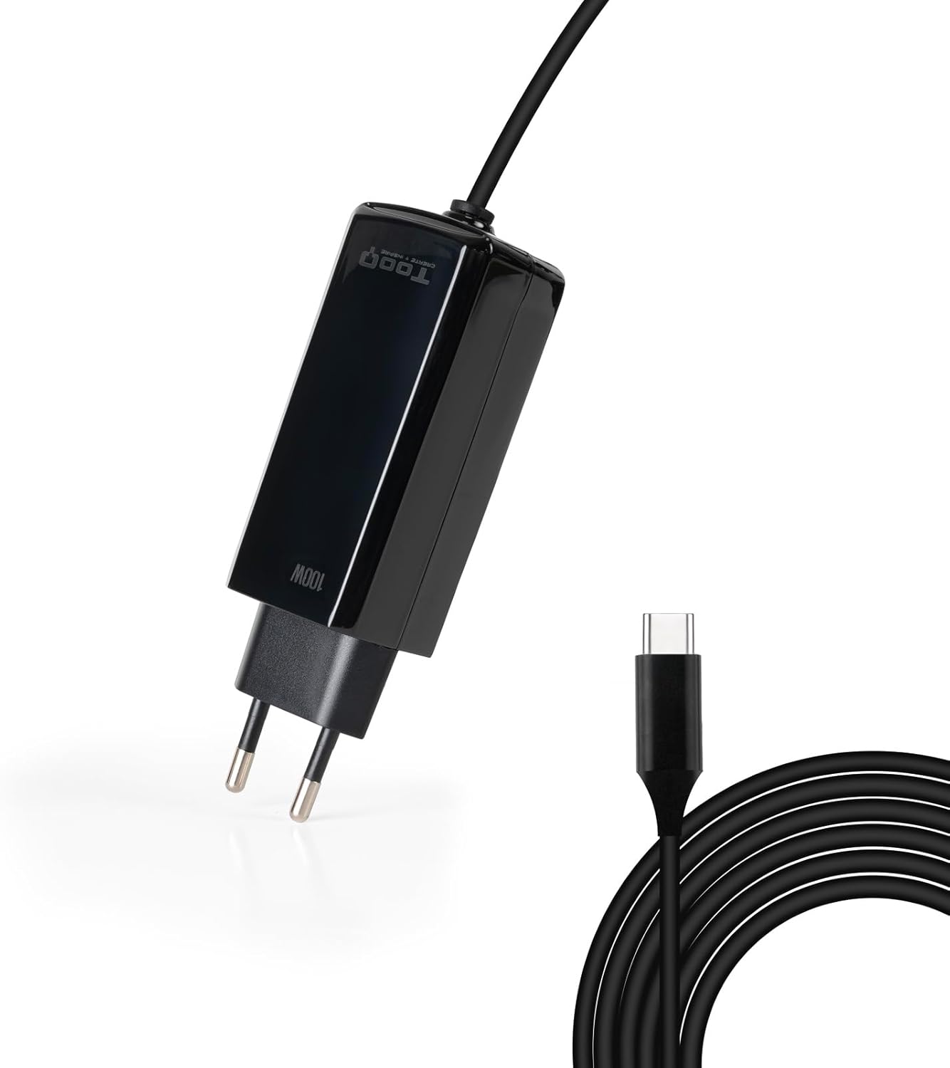 Carregador de Portátil GaN TooQ TQLC-USBCGAN100PD-C USB Tipo-C/ 100W/ Automático/ Voltagem 5-20V