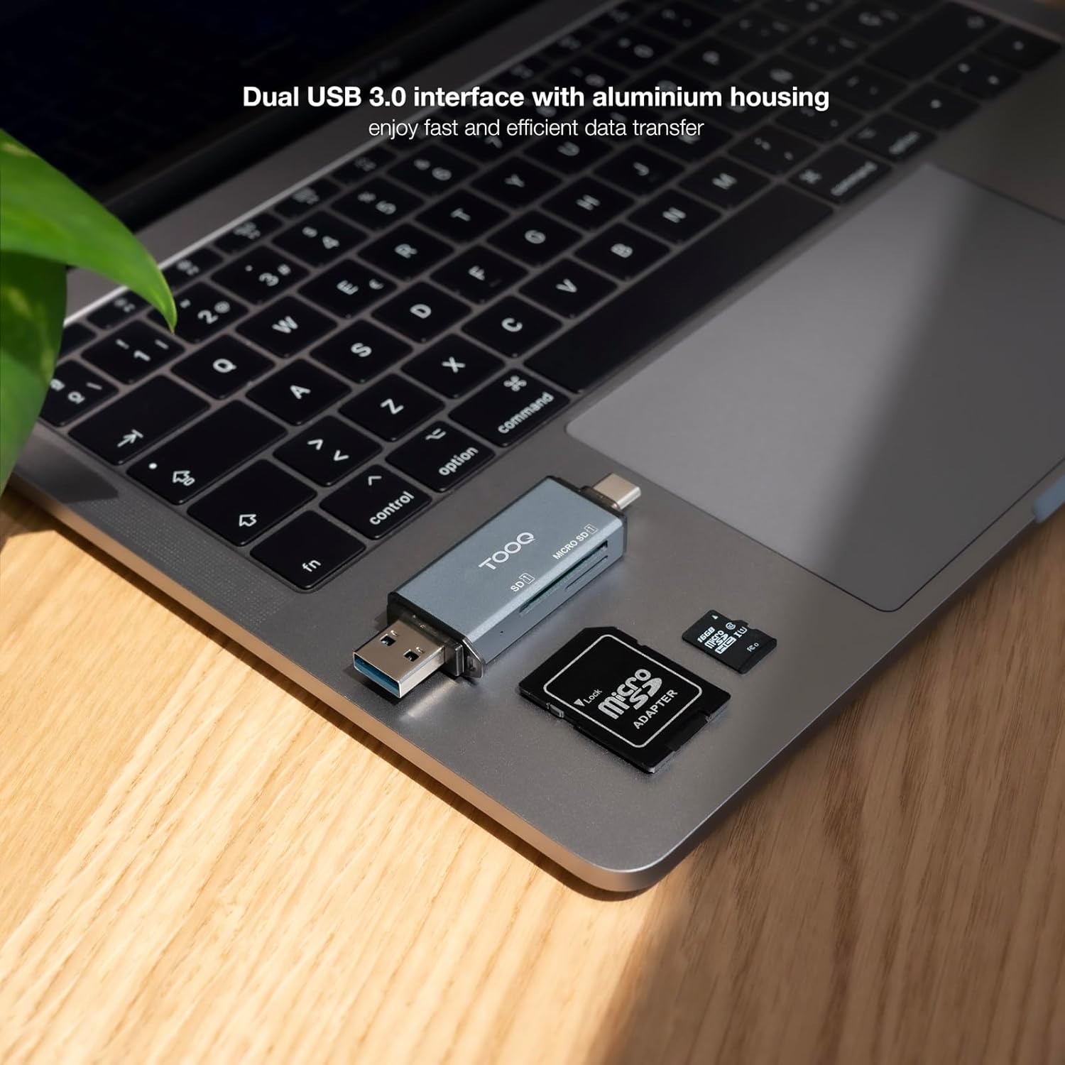 Leitor de Cartões Externo TooQ TQR-3001G/ USB 3.0 e USB Tipo-C - Imagem 3